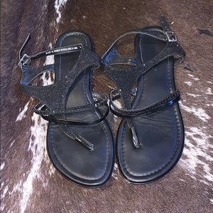 Madeline Stuart Black Sandals Womens Size 9